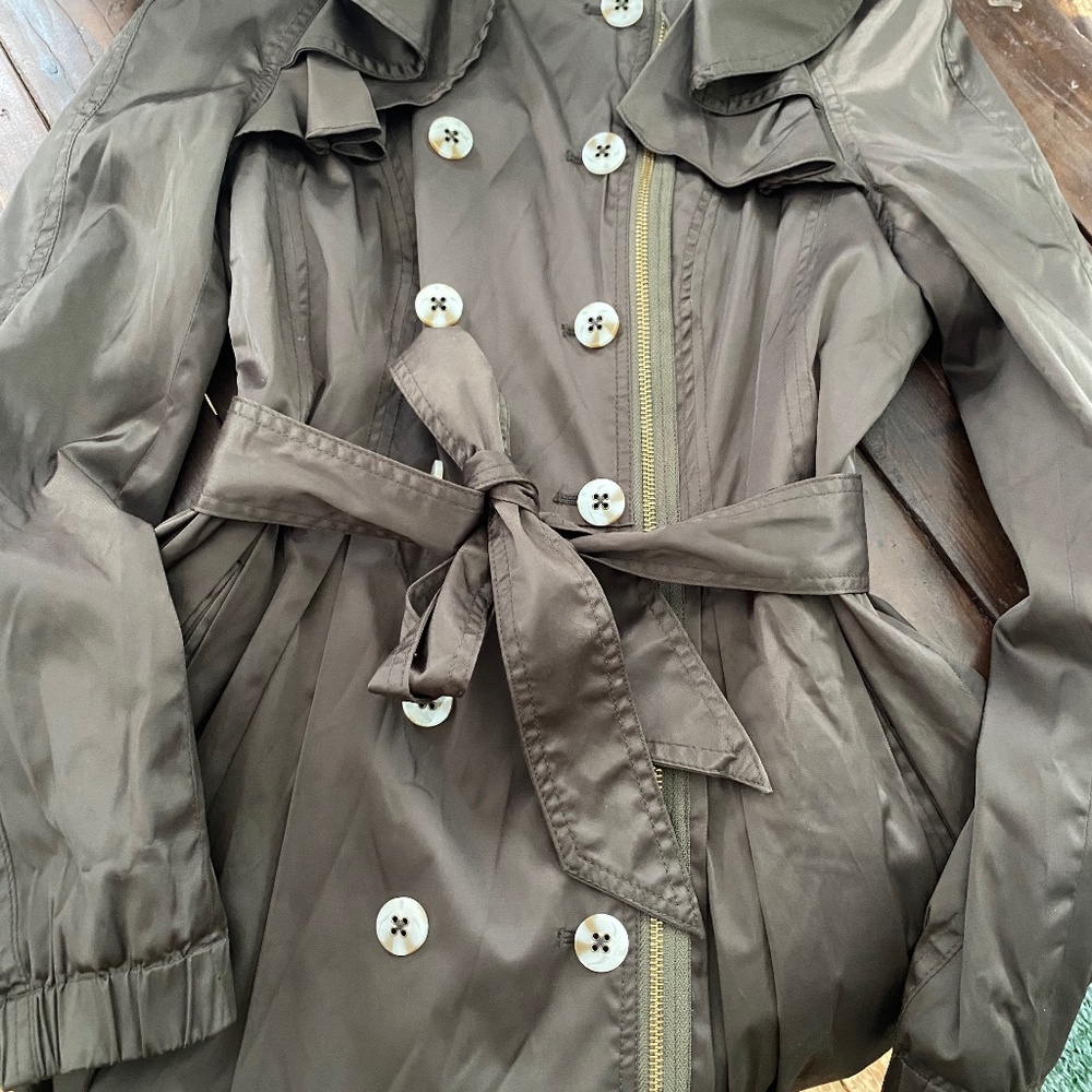 Elevenses Anthropology Collared Trench Coat